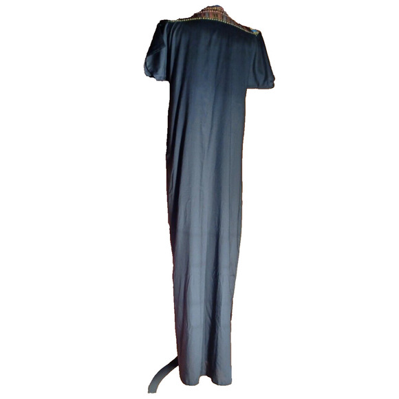 VTG Egyptian Kaftan Womens Small Embellished Gold Design with Sequins and Beads - Picture 7 of 8